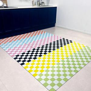 체커 규조토 발매트세트 인테리어 미끄럼방지 욕실 주방 발매트