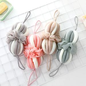 투톤 펌프킨 더블 롱 샤워볼 4color - 샤워타올
