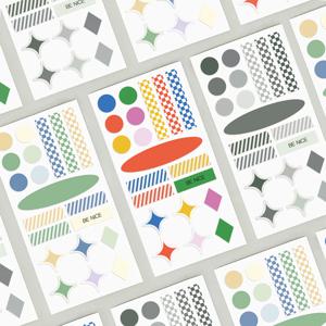 리뷰이벤트! 포인트 도형 스티커 3종 세트 엽서스티커 데코스티커