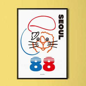 88 호돌이 M 인테리어 디자인 포스터 올림픽 레트로