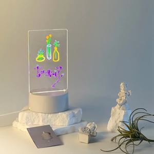 LED 아크릴 투명 메모판 DIY 이벤트 무드등 메모보드