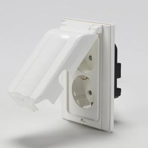 진흥V시리즈 방우 콘센트 2구 화장실 욕실 주방 뚜껑