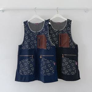 뽀글이하트 앞치마 2color