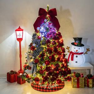 크리스마스 트리 나무 장식 풀세트 풍성한 와인리스몬타나 180cm (단면)