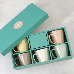 코하루 플루트 320ml 머그 5P세트 일본 도자기 일제 머그컵세트 (4190)