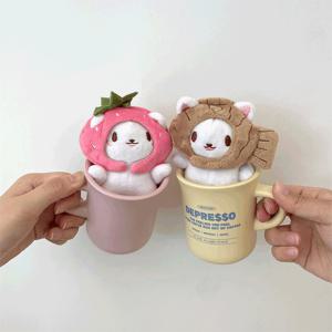 스낵캣 인형 키링 2종 붕어빵 모자 탈부착 고양이 인형 가방 열쇠 고리 친구 우정 선물