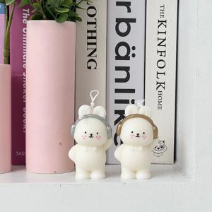 헤드셋 토끼캔들 오브제캔들 인테리어소품 크리스마스선물(스피커캔들 추가가능)