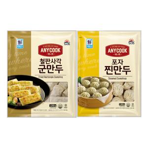 애니쿡철판사각군만두 1250g*1개 +애니쿡포자찐만두 1300g*1개