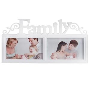패밀리2P(P1)화이트 인테리어액자 가족돌잔치 사진 탁상용 벽걸이 웨딩 돌맞이소품