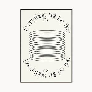 바우하우스 일러스트 디자인 인테리어 포스터 액자 EVERYTHING WILL BE FINE
