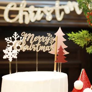 화이트 크리스마스 토퍼세트 눈이 내리는 화이트 크리스마스 케이크 데코 장식 토퍼