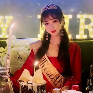 fooi 생일왕관 공주세트 티아라 왕관 어깨끈SET 생일머리띠