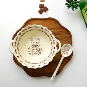 럭키베어 시리얼볼 요거트볼 스푼 세트