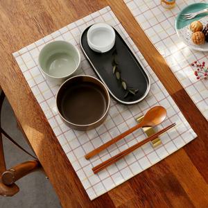 린넨 피크닉 체크 테이블매트