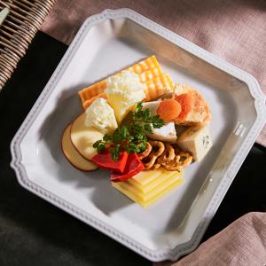 Ondo℃ 온도 아리아 플로르 단품 정사각접시 대(그레이)