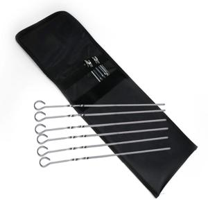 꽈배기 1열 바비큐 꼬치구이 12P+가죽가방세트