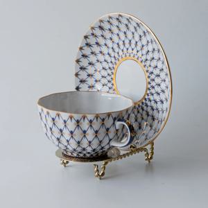 찻잔 커피잔 컵 소서 거치대 이젤 스탠드 받침 꼬임타입 골드