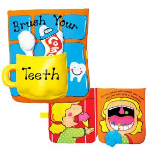 국민 헝겊책 감각놀이 소근육발달 촉감책 돌아기 선물 장난감 - 치카치카 이닦기