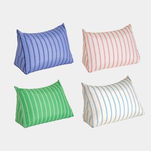 씬 스트라이프 패턴 삼각 등쿠션 커버