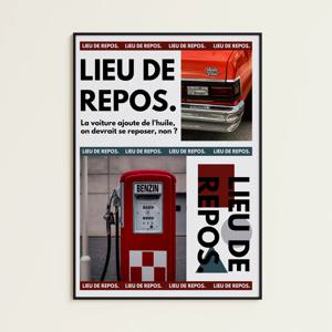 미드센츄리 감성 빈티지액자 디자인 인테리어 포스터 액자 LIEU DE REPOS