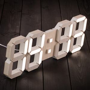 국산 우드 3D LED 벽시계 LG전구 38cm