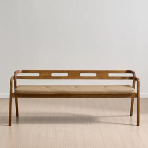 앤오브 3인 고무나무 원목 식탁 벤치 의자 1600