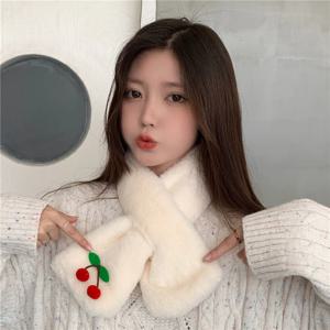 체리 밍크퍼 목도리 에코퍼 페이크퍼 머플러 데일리 겨울 크리스마스 선물 (6color)