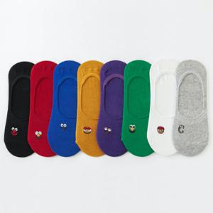 꾸러기 자수 비비드 양말 덧신 페이크 삭스 8color