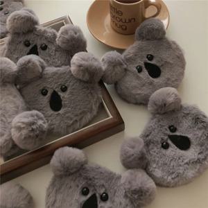 휴대용 접이식 코알라 손 거울 미니 양면 포켓 원형 소품 화장 핸드백 미러