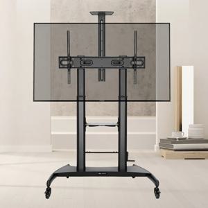 이동식 핸들형  높이조절 대형 TV 스탠드 거치대 최대 베사 사이즈 APL-TRS610TW