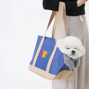데미노 강아지 이동가방 애견 산책가방 이동장 메쉬창 패브릭 캐리어