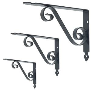 달팽이 선반받침대(블랙) 소,중,대,특대 주방 벽 다용도 세탁실 B1006 BLK