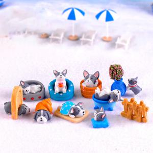 웰시코기 그레이 미니어처 피규어 테라리움 화분 꾸미기 장식품