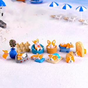 웰시코기 오렌지 미니어처 피규어 테라리움 화분 꾸미기 장식품