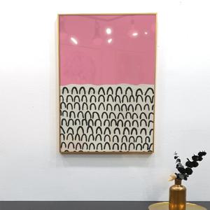 북유럽 감성 컬러풀 물고기 비닐 핑크배경 추상화 거실 카페 소품 그림 액자 소품