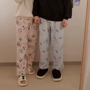 디즈니 극세사 잠옷바지 겨울 커플 수면바지