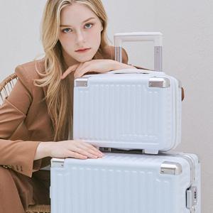 미니캐리어 14인치 18인치 20인치 24인치 여행 소형 캐리어 가방 하드 레디백 화이트