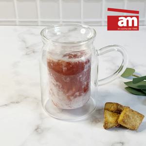 이태리 am 더블월 글라스 내열 이중 유리컵 300ml 머그컵 카페컵 커피컵 밀크