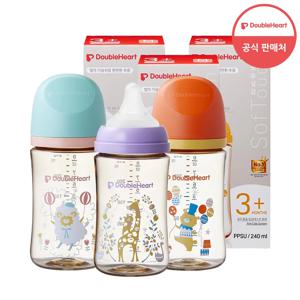 3세대 240ml 디어프렌즈 싱글 트리플팩(젖병 3개+젖꼭지M 3개)