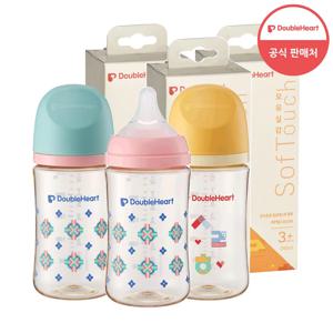 3세대 240ml 헤리티지 싱글 트리플팩(젖병 3개+젖꼭지M 3개)