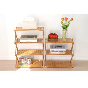 펜트리선반 폴딩 코너 원목 화분 선반 앵글 베란다 진열대 팬트리 무조립 4단