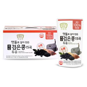 맷돌로 갈아만든 국산 검은콩15곡 두유 180ml *15입 3인박스 총45팩