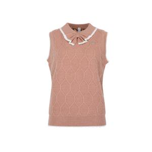 페라어스 여성 리본카라 니트 골프 방풍조끼 AVW34R6053