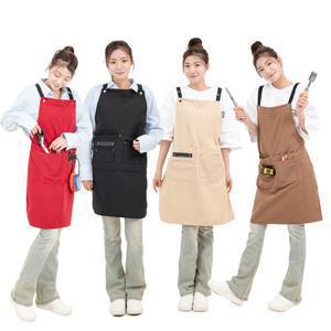 아이위크 리얼 생활방수 다양한 멀티포켓 예쁜 카페 미용사 바리스타 앞치마