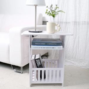 조립식 미니 우드 협탁 거실 소파 침대 사이드 테이블 선반 수납장 Lsize
