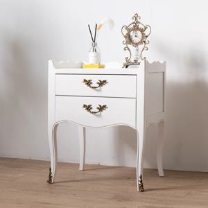 아르떼 원목 엔틱 높은 침대 옆 협탁 테이블