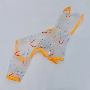 강아지 물방울 우비 레인코트