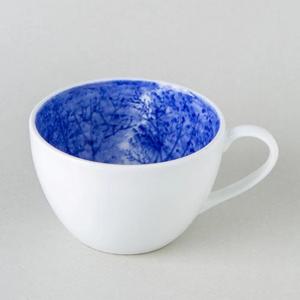 이천도자기 수작업 청화 풍경 커피잔 250ml