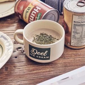 파밍스마켓 빈티지 레트로 레터링 도자기 스프 머그 320ml