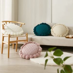 북유럽 감성 니트원단 해바라기 포인트 쿠션 인테리어 쇼파쿠션 4colors